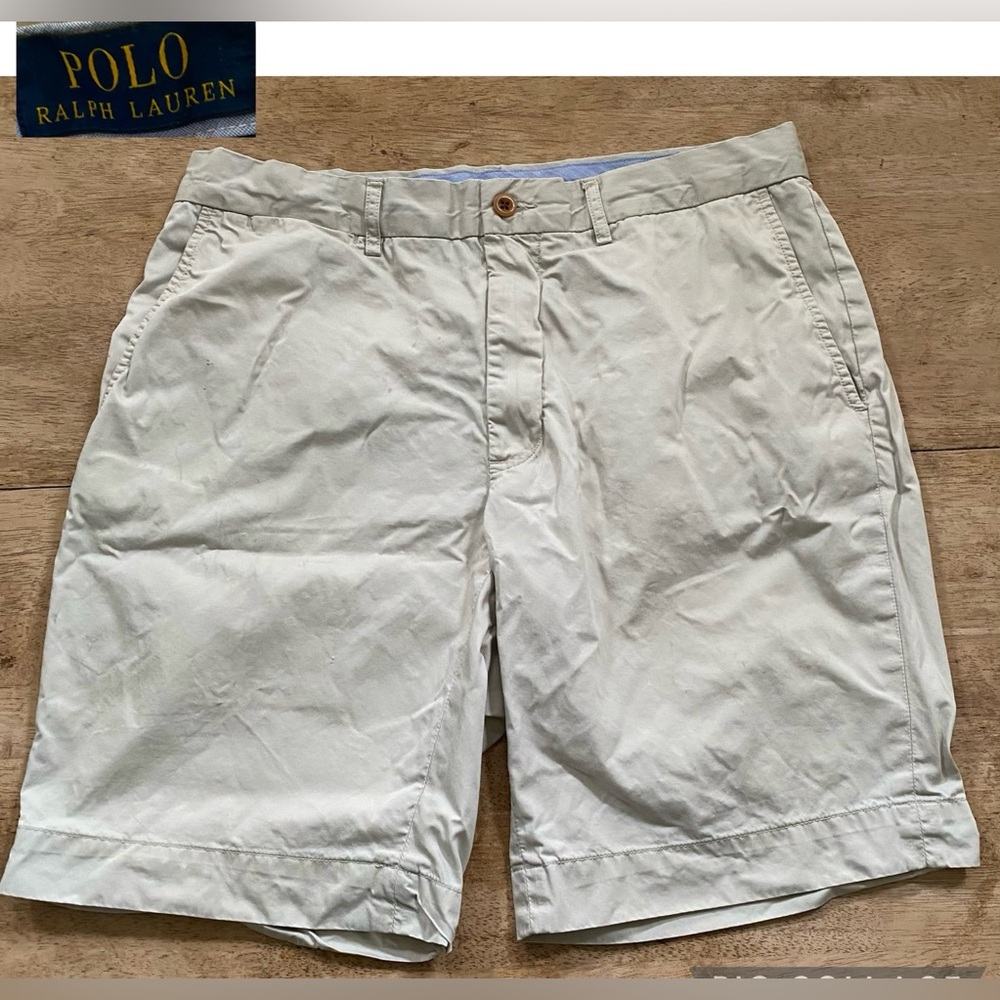 Polo Ralph Lauren Classic Fit Men’s Sz 33 Lt Khaki Cotton Chino‎ Shorts
